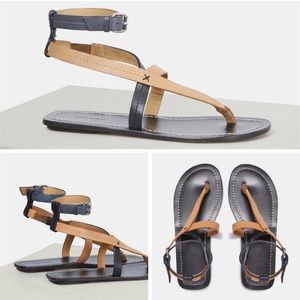 ISABEL MARANT Jookee Strappy Flat Leather Sandals